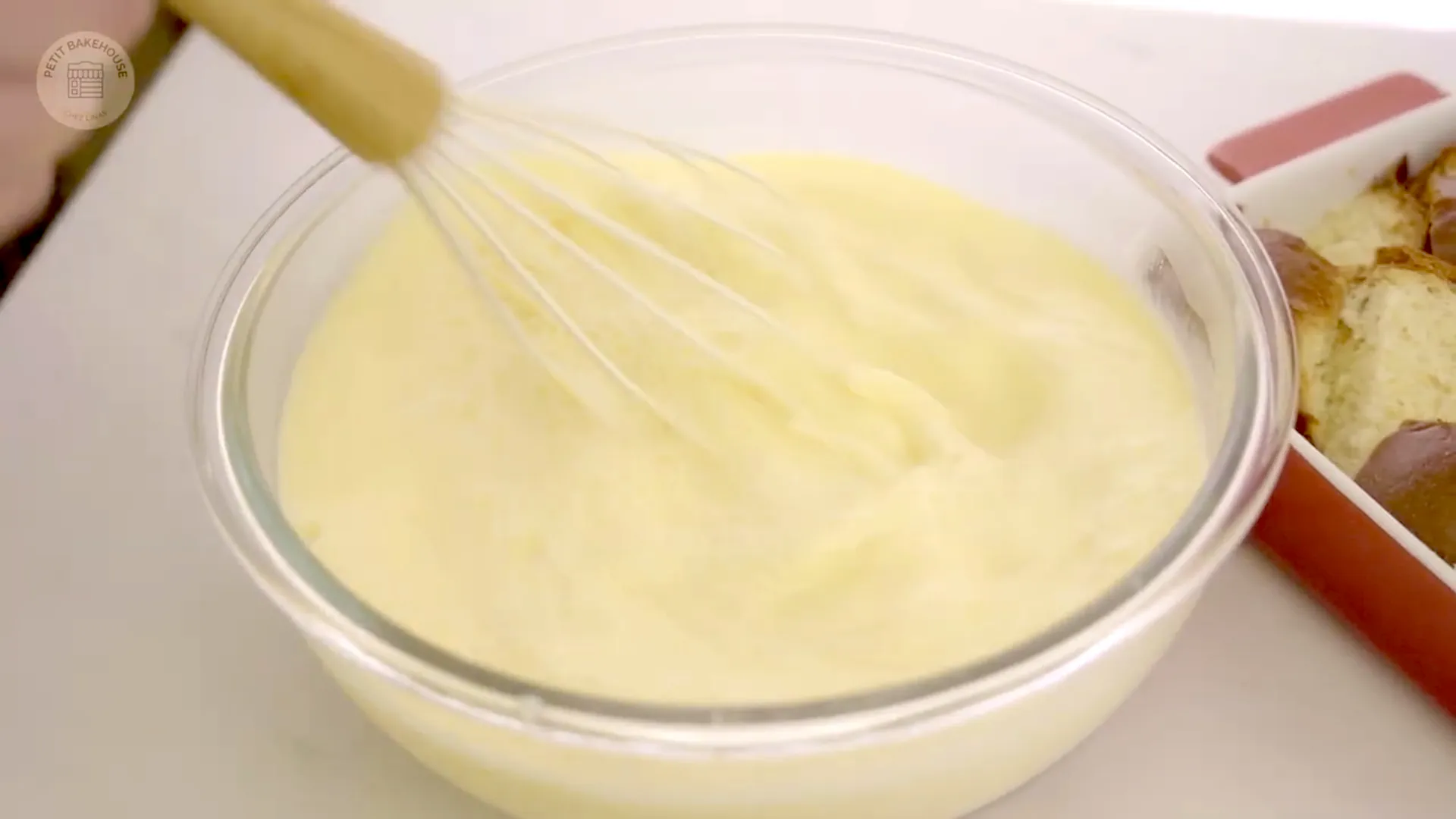 Eggs and milk being whisked